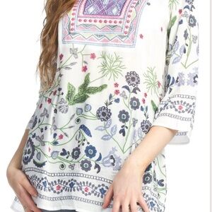 Papillon Blanc Multicolor Floral Tunic